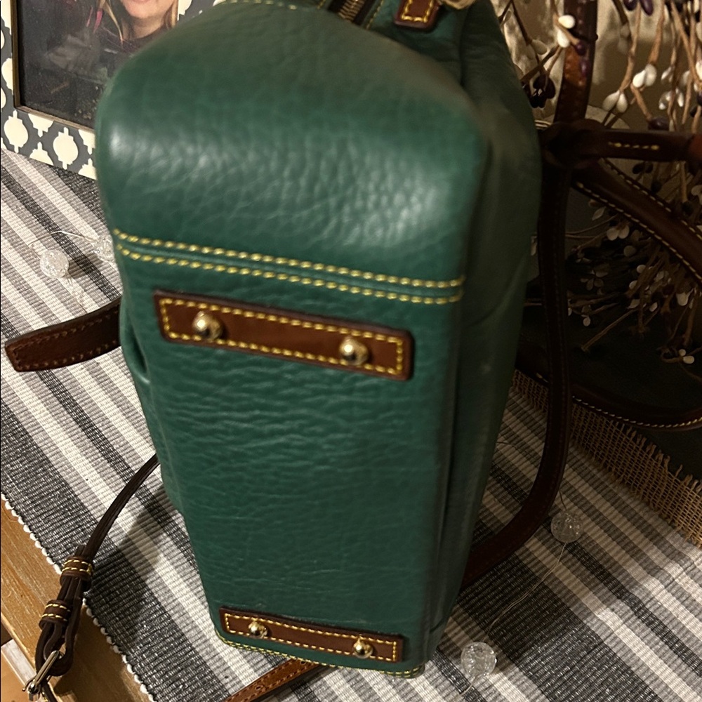Dooney & Bourke Green Satchel with Brown Accents - Picture 8 of 11